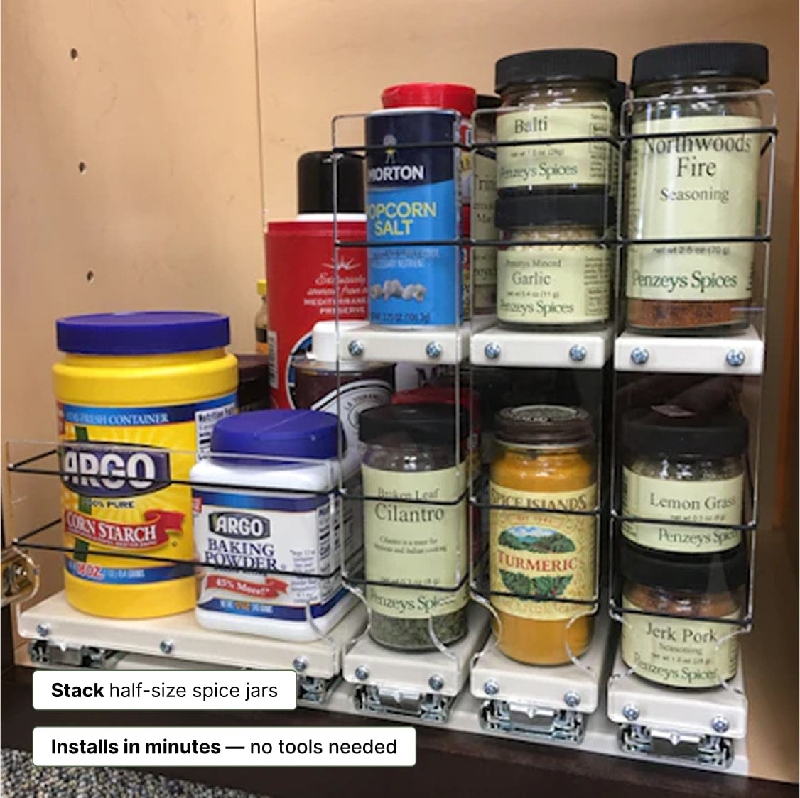222x2x14 Spice Rack Drawer - Cream