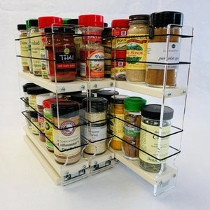 3 Drawers Each 2 Tiers - Unit Holds 30 Spices