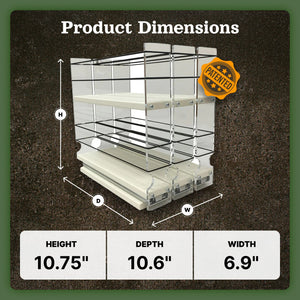 3 Drawers Each 2 Tiers - Unit Holds 30 Spices