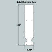 2x2x14 Replacement Front or Back - Current