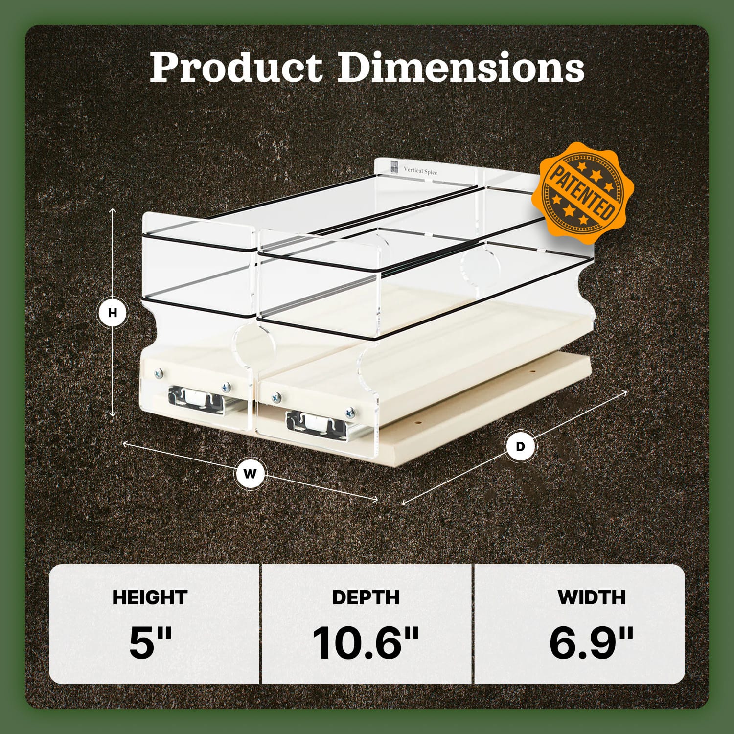 33x1x11 Spice Rack Drawer