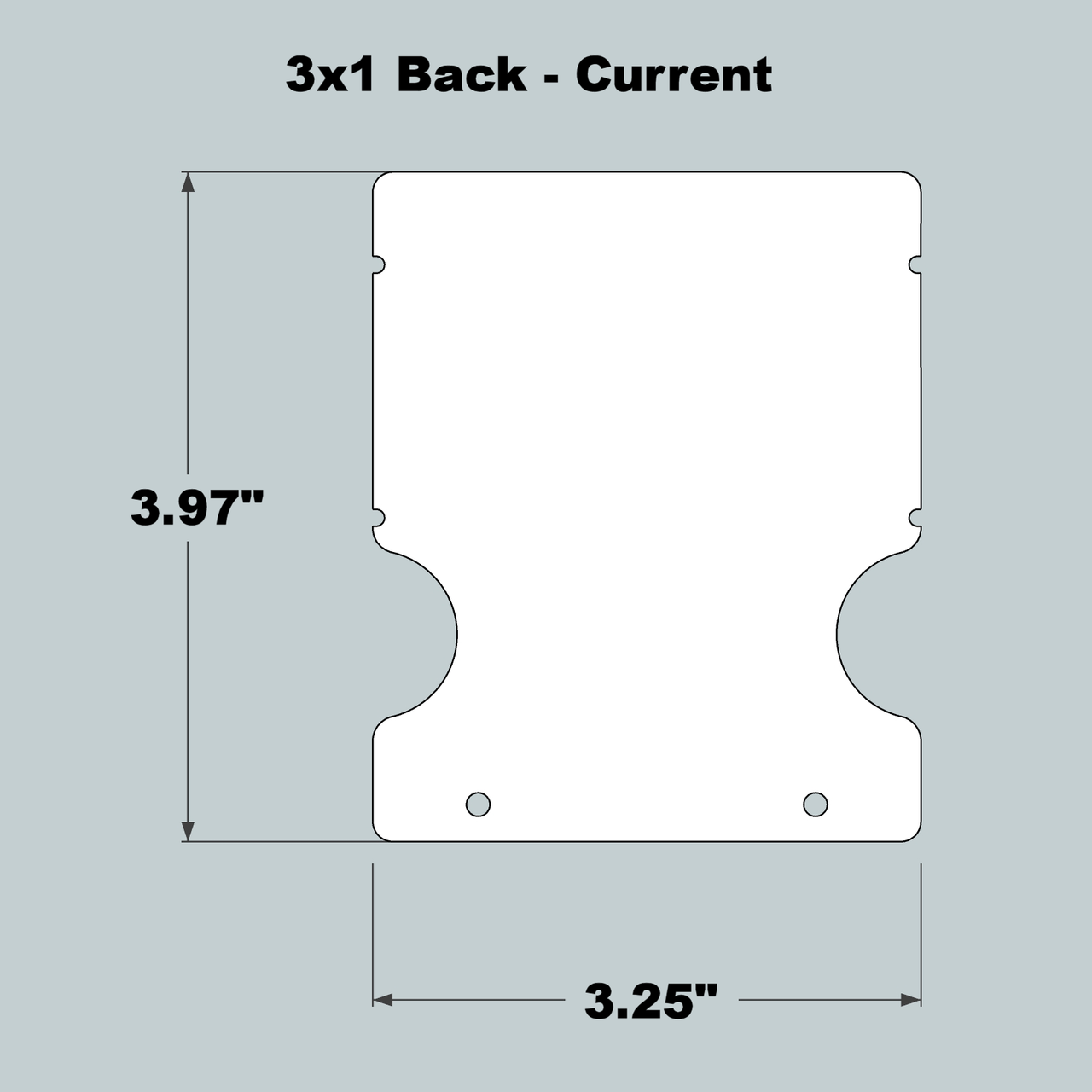 3x1x18 Replacement Front, Middle and Back - Current