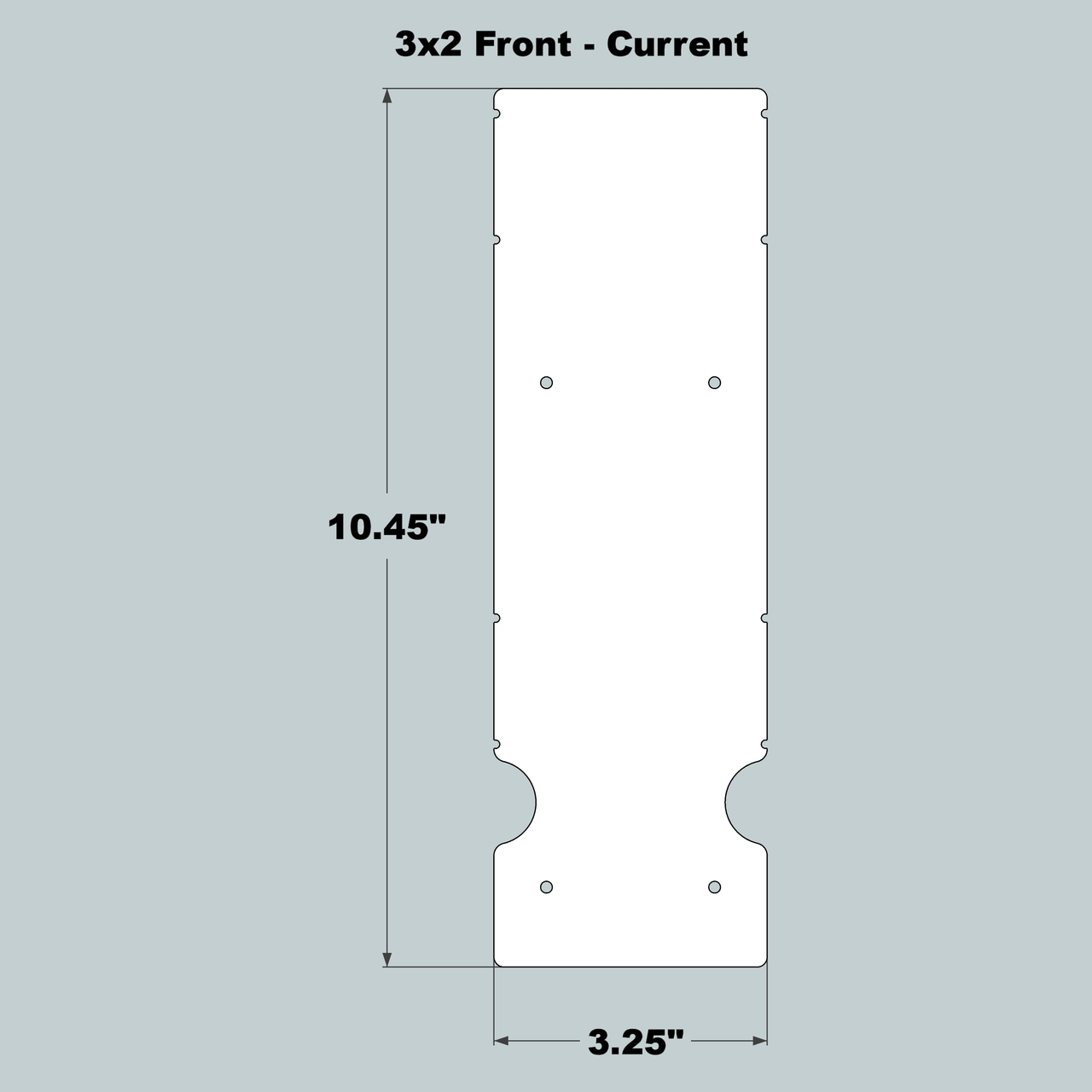 3x2x11 Replacement Front and Back - Current