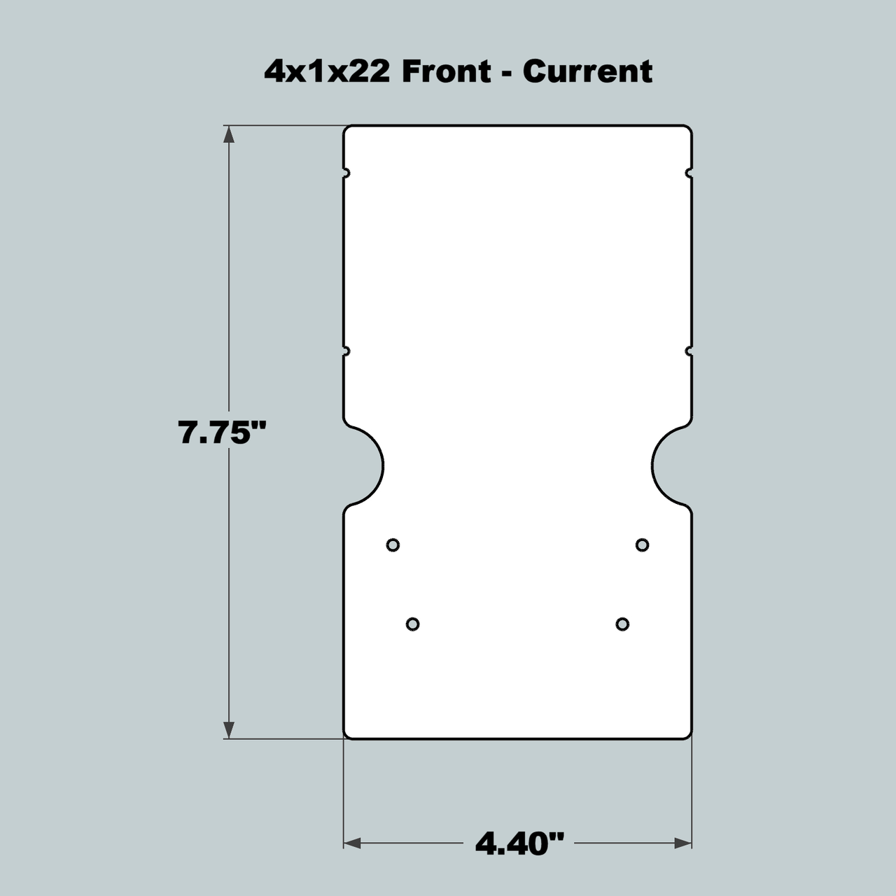 4x1x22 Replacement Front, Middle and Back - Current