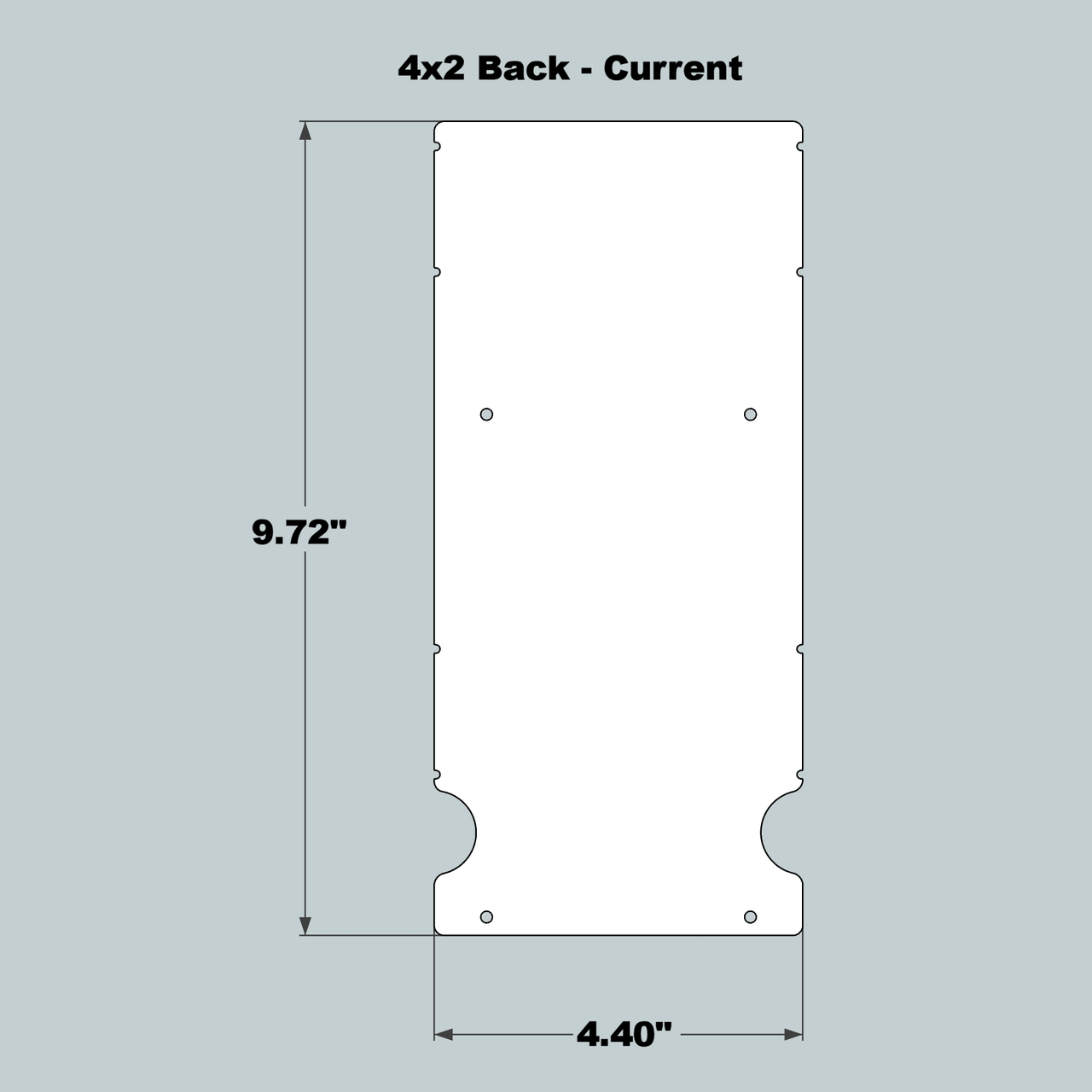 4x2x11 Replacement Front and Back - Current