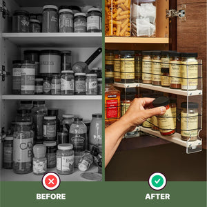 3 Drawers Each 2 Tiers - Unit Holds 30 Spices