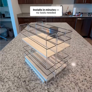 3 Drawers Each 2 Tiers - Unit Holds 30 Spices