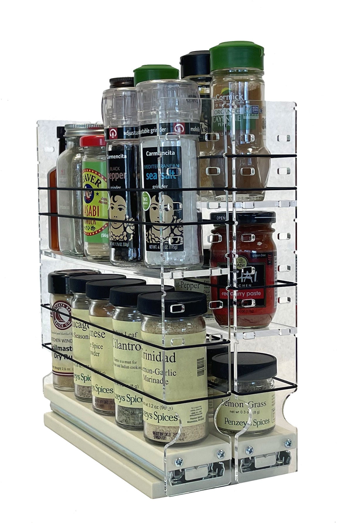 Rack Cabinet Angled Spice Rack For Drawer Pull Out Spice Rack