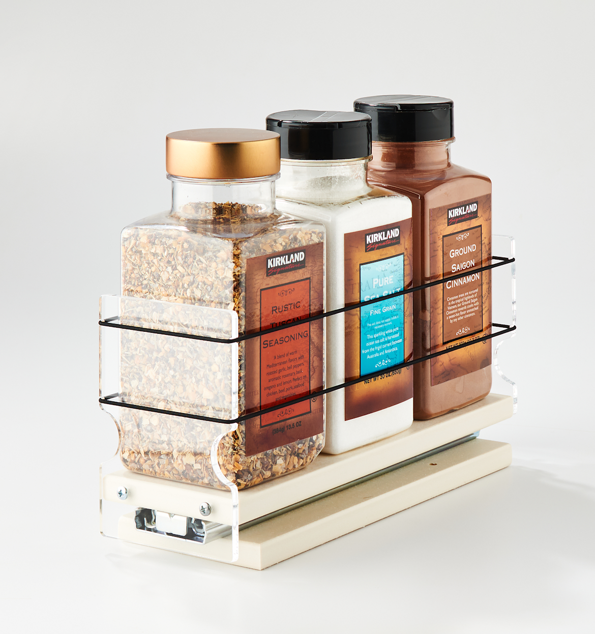 3x1x11 Spice Rack Cream - Easily Find Your Favorite Containers
