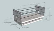 23x1x11 Spice Rack Combo Drawers - Dimensioned
