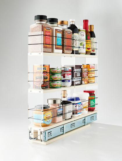 3x3x22 Spice Rack Drawer Cream - Full Depth Storage