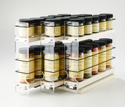 222x1.5x11 Spice Rack Cream 3 Independent Drawers