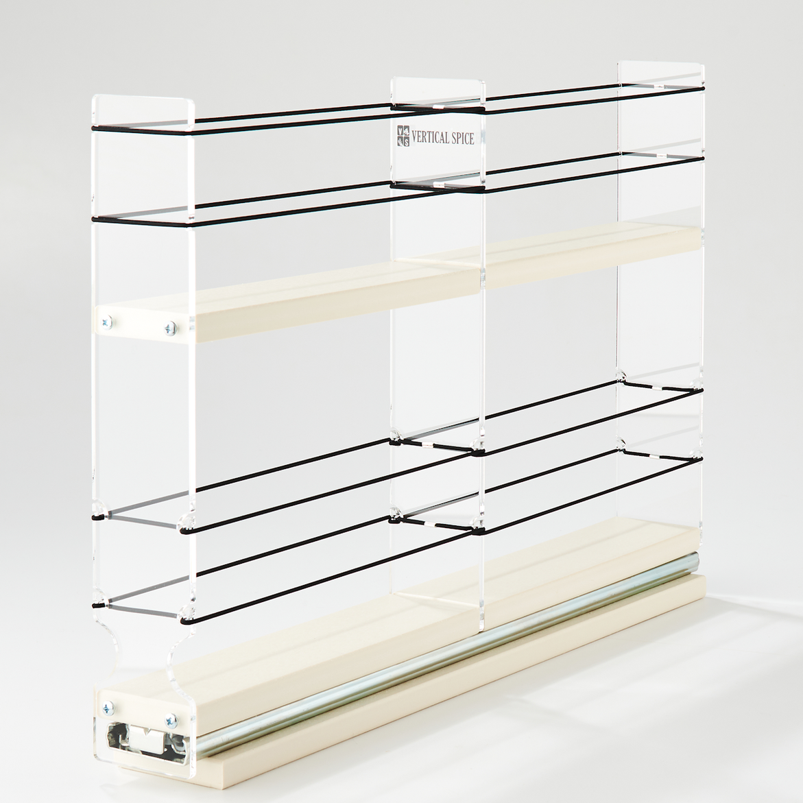 2x1x18 Spice Rack Drawer Cream - Kitchen, Bath, Pantry, Anywhere You Have Hard To Reach Spaces