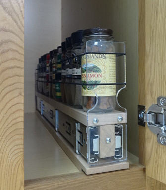 2x1x22 Spice Rack Drawer - Maple, Front view, Full