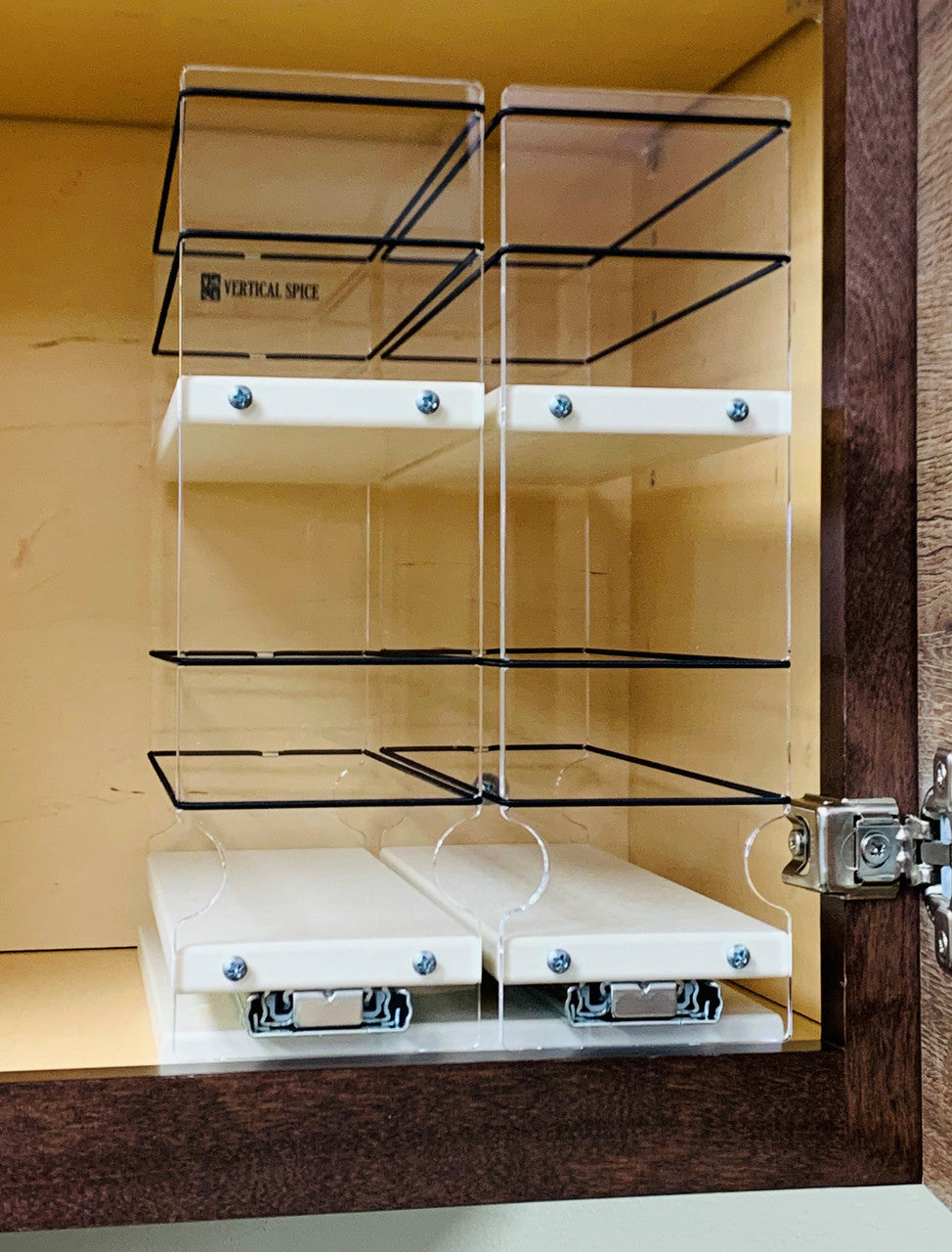 Spice Rack 33x2x11, Cream, In Cabinet