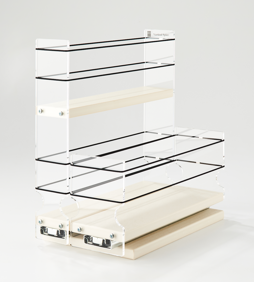 Spice Rack 23x2x11 Combo Drawers Cream