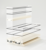 Spice Rack 23x2x11 Combo Drawers Cream