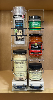 Adjust shelf heights on this Spice Rack