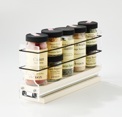 2x1x11 Spice Rack Drawer Cream Holds 5 Spice Jars