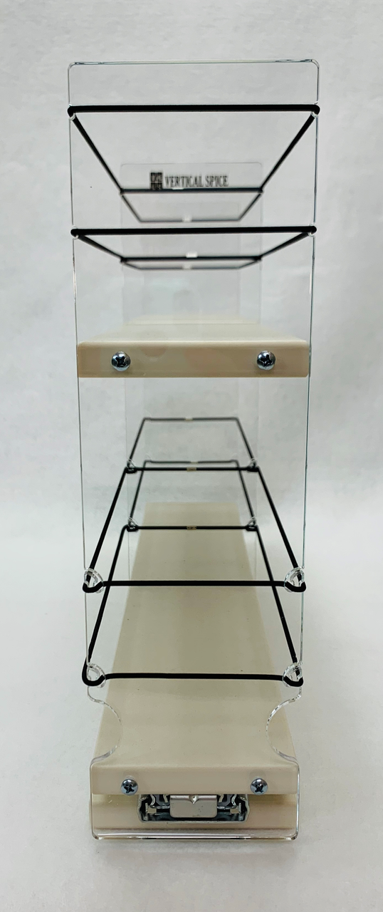 Spice Rack 3 x 2 x 18, Cream - Front View