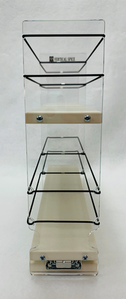 Spice Rack 3 x 2 x 18, Cream - Front View