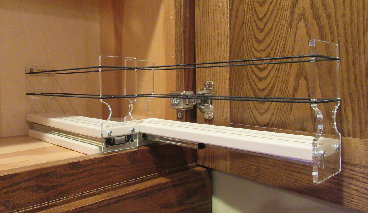 Spice Rack 22 x 1 x 11, Cream - Empty Drawer Out