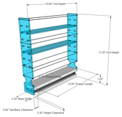 2xADJx11 Spice Rack Dimensioned