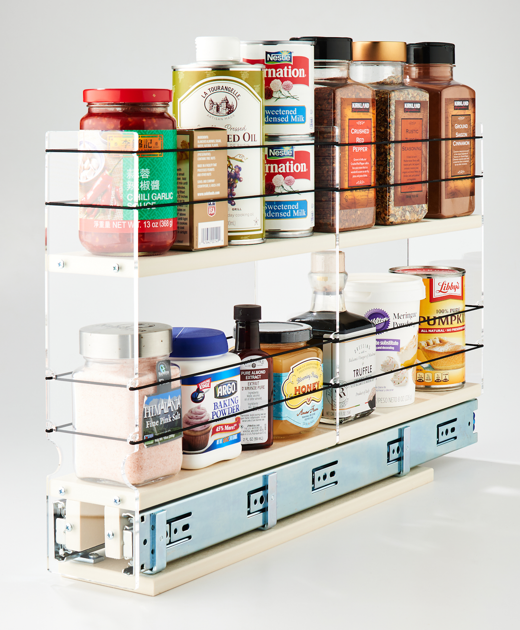 3x2x22 Spice Rack Drawer Cream - Organize and Access Your Cabinet