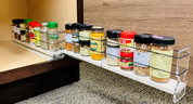 22x1x18 Spice Rack - Two independent drawers to organize 16 Spice Jars