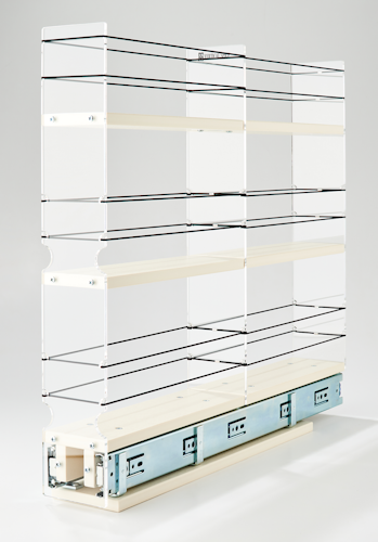 3x3x22 Spice Rack Drawer Cream