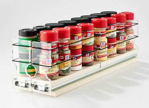 22x1x18 Spice Rack Drawers Cream - Store Your Mix of Spice Jars