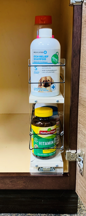 Spice Rack 3 x 2 x 18, Cream - In the Cabinet
