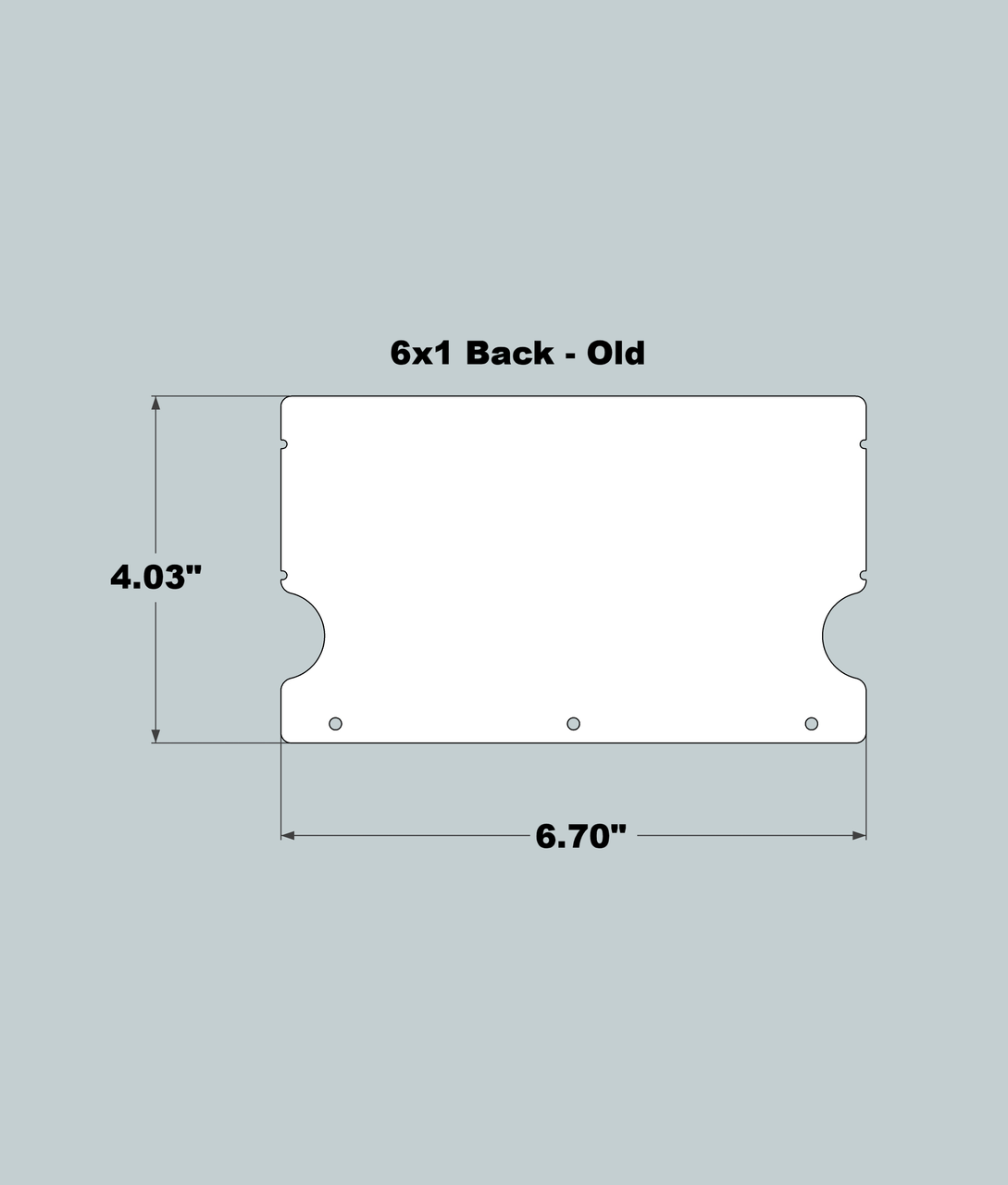 6x1x11 Replacement Back - OLD Base Design