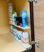 2x2x18 Spice Rack - Full and in Cabinet
