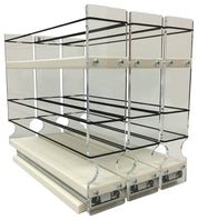 Spice Rack 222x1.5x11 Cream
Unit: 6.9" wide x 9.25" tall x 10.6" depth
Drawers: (3) 2.1" wide x 10.05" long