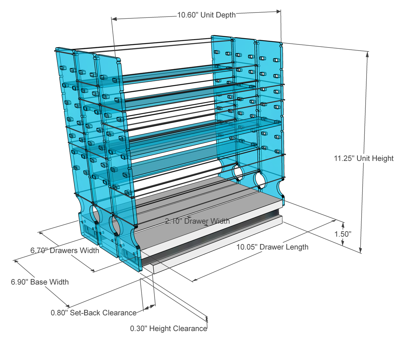 222xADJx11DCP Dimensions
