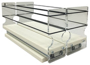 23x1x11 Spice Rack Combo Drawers
Unit: 5.75" wide x 5.0" tall x 10.6" depth
Drawers: (1) 2.1" wide x 10.05" long and (1) 3.25" wide x 10.05" long