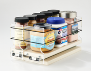 23x1x11 Spice Rack Combo Drawers Cream