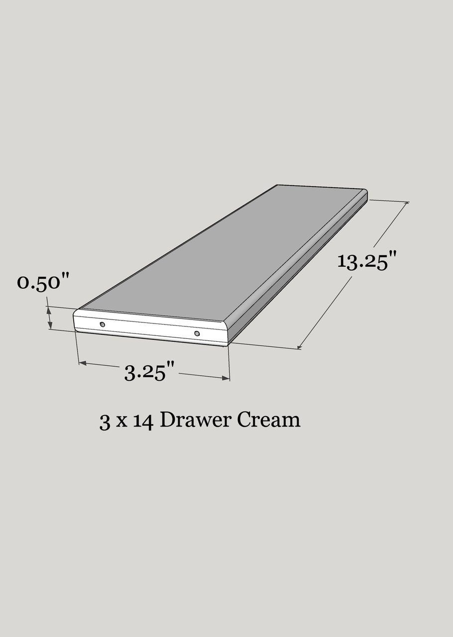 3.25 x 13.25 Cream Drawer