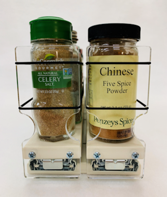 22x1x18 Spice Rack - Front View - Low profile, large capacity