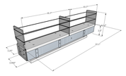 3x1x22 Spice Rack Drawer -  Dimensioned