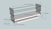 Storage Organizer Drawer - Dimensioned