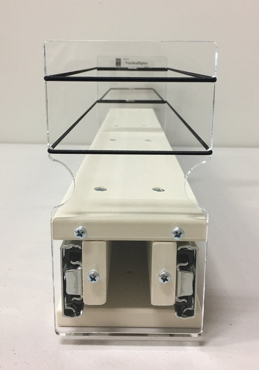 3x1x22 Spice Rack Drawer - Cream, Front view