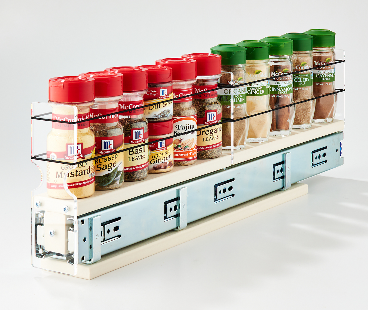 2x1x22 Spice Rack Drawer Cream - Store Spices