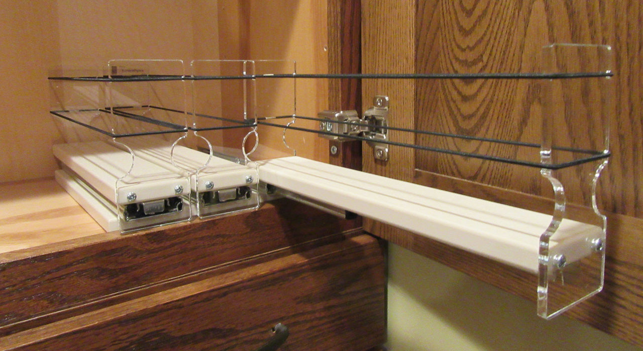 Spice Rack 222x1x11, Cream Empty Drawer Out