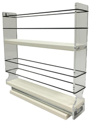 Spice Rack 2x2x11, Cream
Unit: 2.3" wide x 10.75" tall x 10.6" depth
Drawers: (1) 2.1" wide x 10.05" long