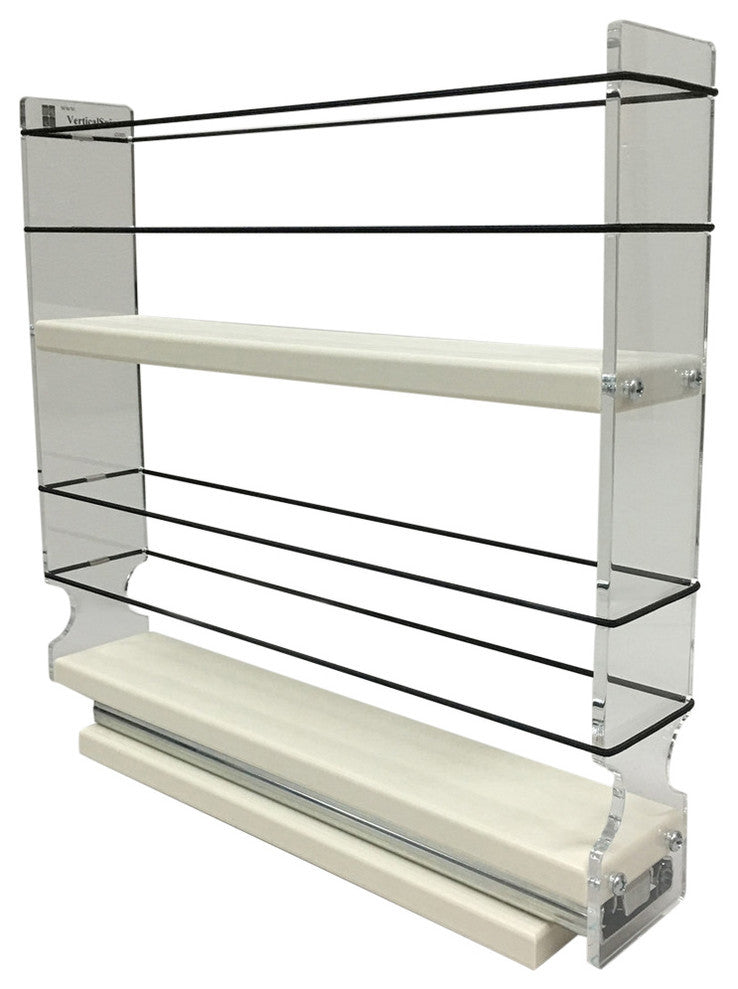 Spice Rack 2x2x11, Cream
Unit: 2.3" wide x 10.75" tall x 10.6" depth
Drawers: (1) 2.1" wide x 10.05" long
