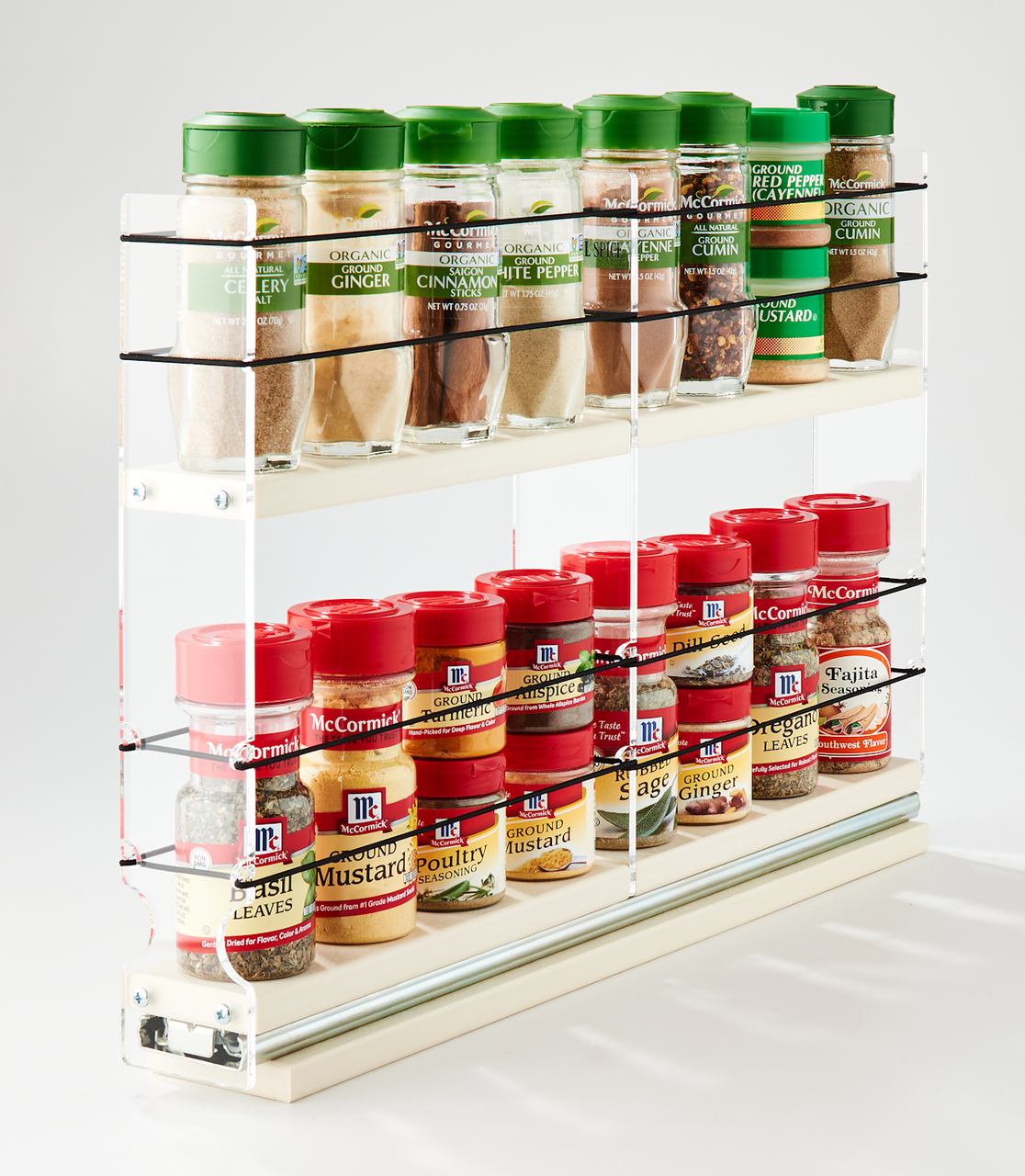 2x1x18 Spice Rack Drawer Cream