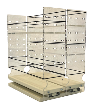 Two Drawers with Adjustable Upper Tiers