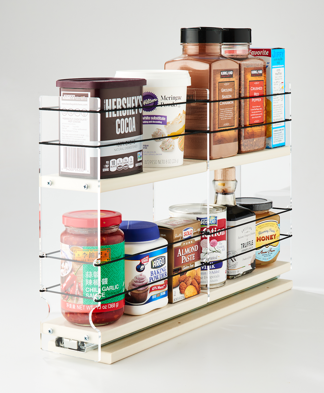3x2x18 Spice Rack Cream - Organize and Access a Variety of Containers in a Variety of Locations